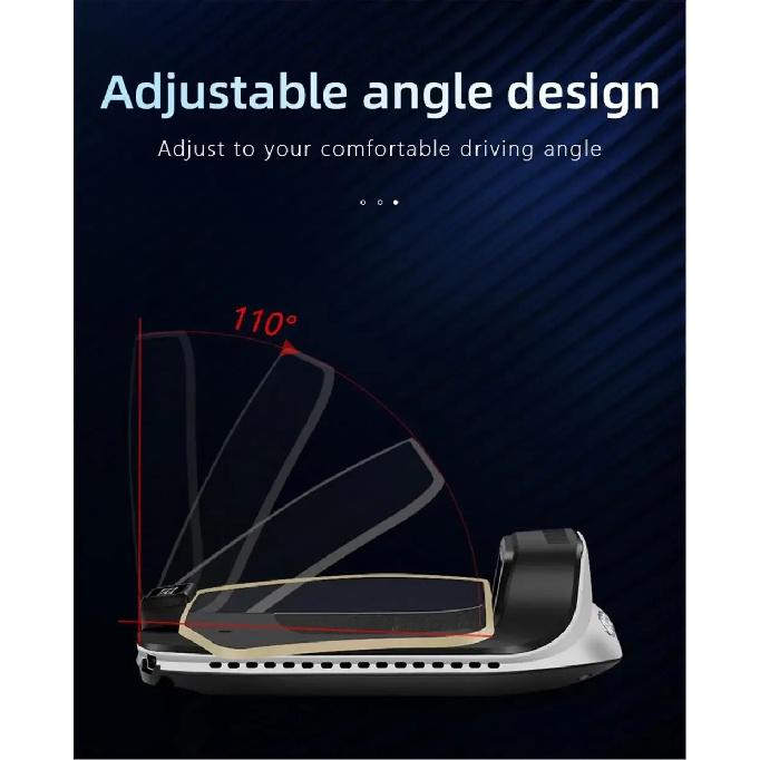 C3 Navigation HUD Speedometer Mirror OBD2+GPS Dual Mode OBD2 Head Up Display GPS HUD Digital MPH KMH Water&Oil Temp RPM Voltage