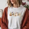 Cute Ghost Shirt, Bookish Halloween Tee, Spooky Season Ghost Graphic T Shirt, Library Ghost Tee, Cute Book Halloween Shirt For Women