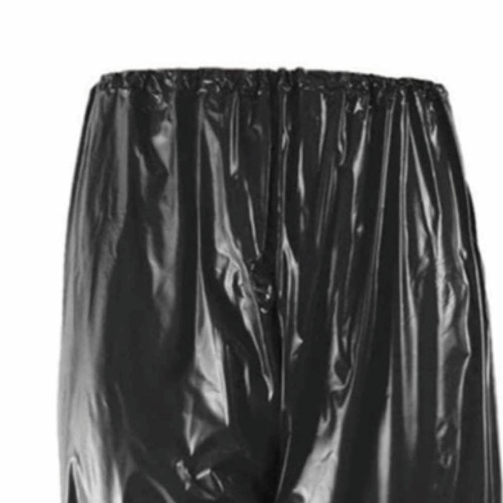 Tuta da Sauna in PVC Polsini Elastici Abbigliamento da Allenamento Set Fitness Leggero Ciclismo
