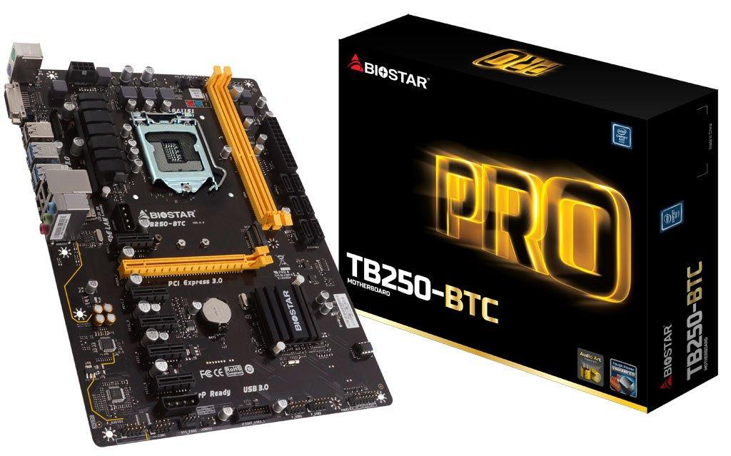 

BIOSTAR LGA 1151 Процесор сумісний Intel B250 Чіпсет ATX Материнська плата TB250-BTC