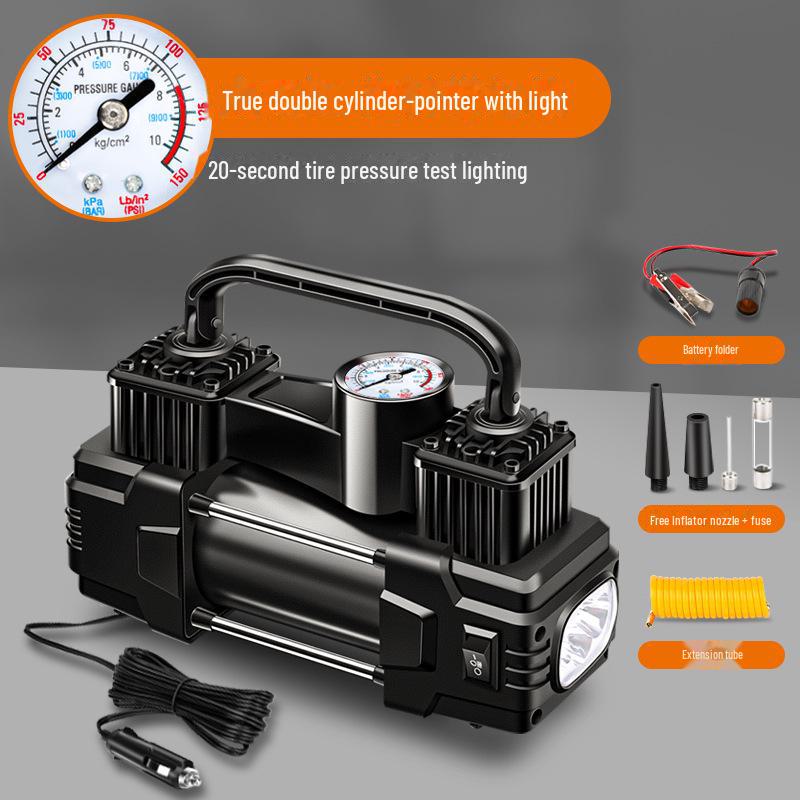 Portable Dual-Cylinder High-Power 12V Car Tire Air Pump