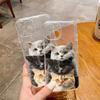 Three Kittens Cute Girl Transparent Case Iphone17/16pro Soft Case Apple 15 Fine Hole All-inclusive Mobile Phone Case