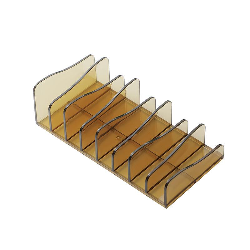 

Прозрачная пудреница, косметика, подставка для хранения румян, настольная перегородка жёлтый