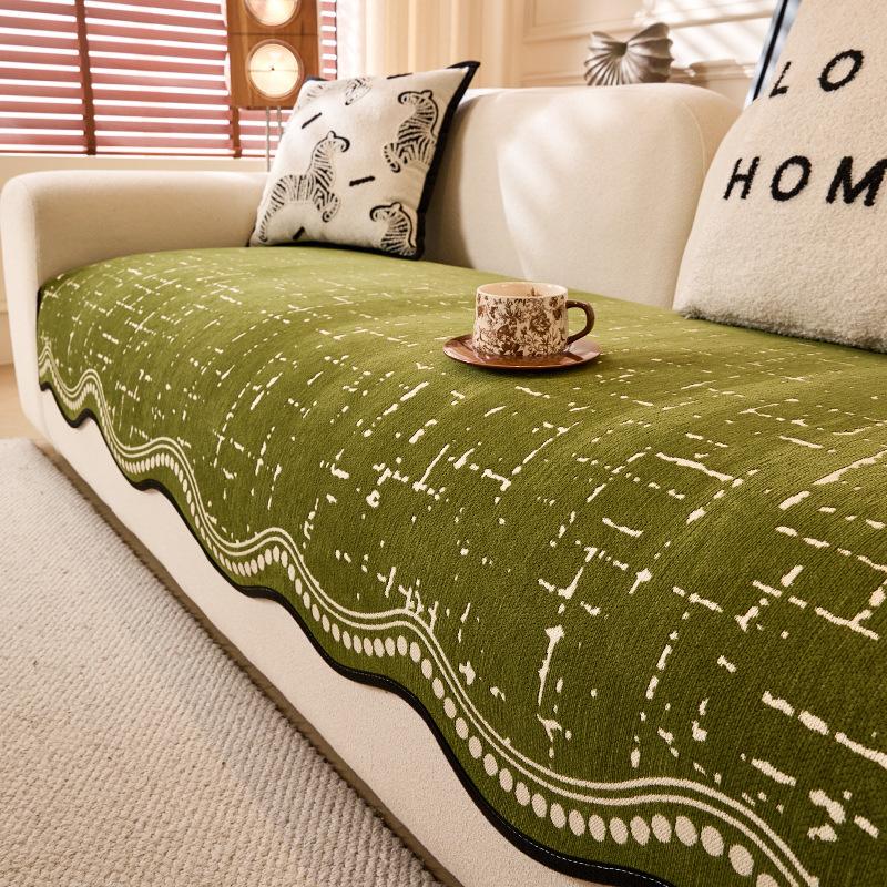 Straight Three-Person Special-Shaped Sofa Cushion Universal In All Seasons  New High-End Autumn And Winter Leather Seat Cushion Cover Cloth Towel