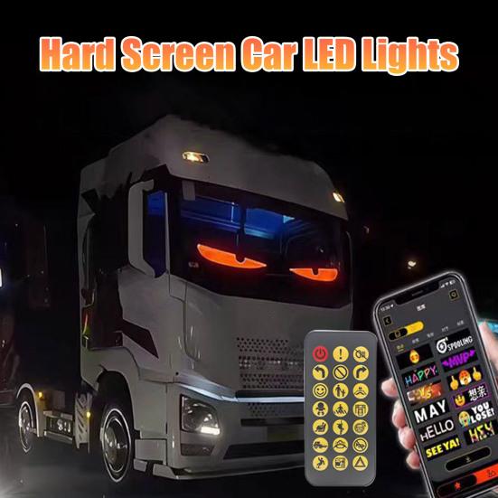 2-Pack Programmable Devil Eye LED Lights For Cars – Flexible Screen For Windows, USB Powered