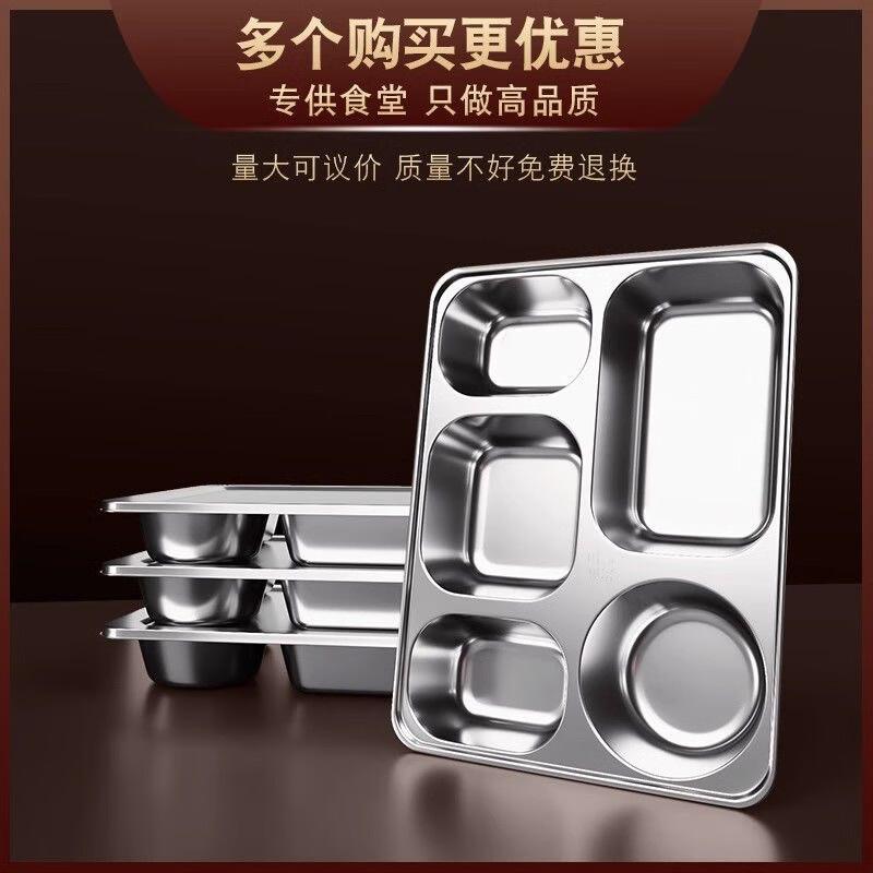 SMVP 304 Stainless Steel Divided Meal Tray with Lid