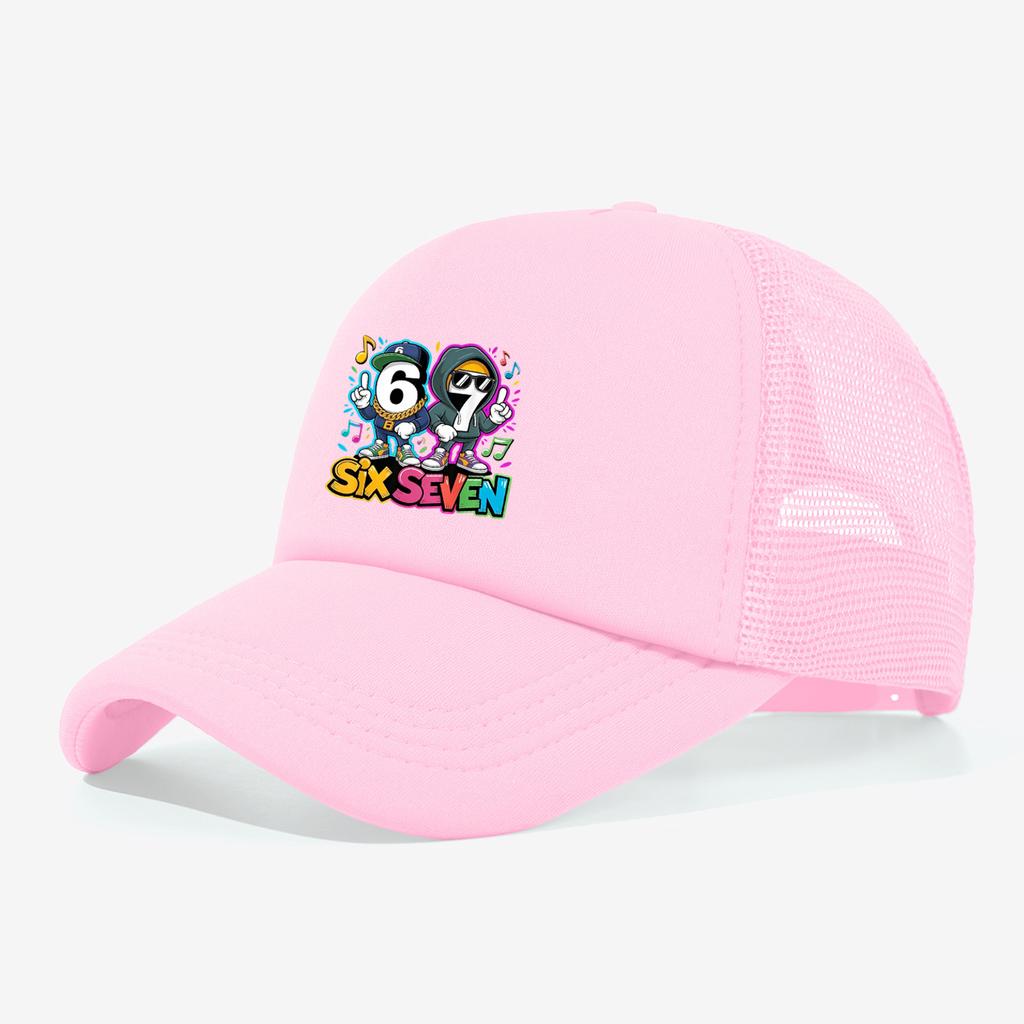 1PC American retro hip-hop 67 mesh hat | Breathable mesh, a must-have fashionable and cool youth for street skateboarders