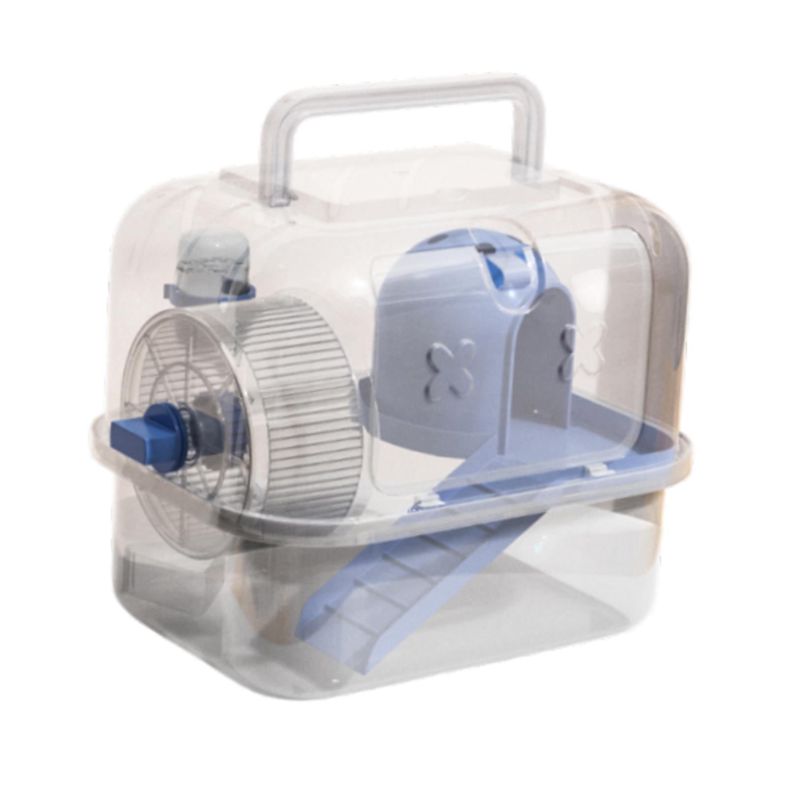 Breathable Hamster Transport Box Transparent Portable Cage for Guinea Pig Bunny Bird Small Pets