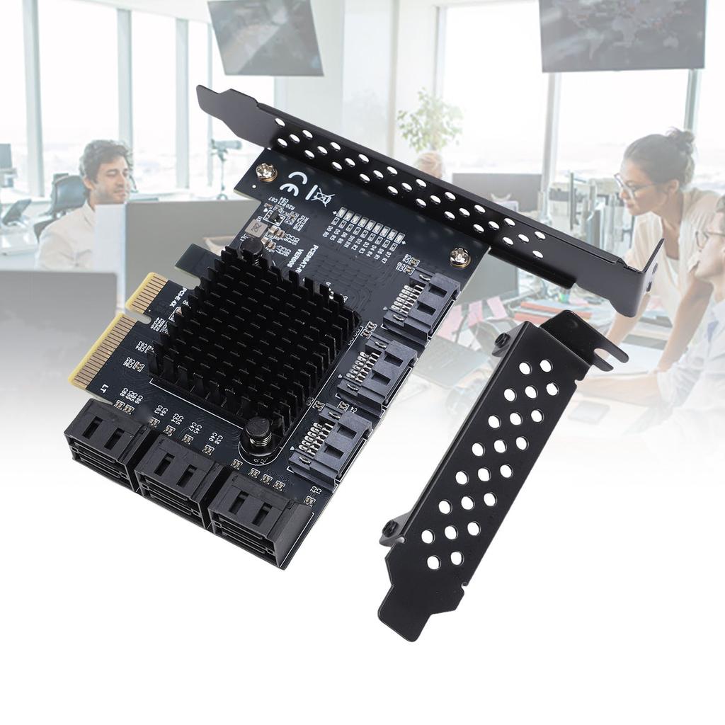 Placa de Expansão PCIe 4X para 9 Portas Serial ATA3.0 6Gbps Placa de Expansão PCIe GEN3 Adaptador de Disco Rígido para 10 11 2003 para