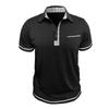Men's Short Sleeve Polo Shirt Solid Color Casual Tops Breathable Business T-Shirt for Summer