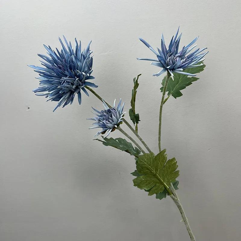 

Artificial Flowers Planting Hair Crab Claw Chrysanthemums Fake Flower Garden Decor Artificial Blue Chrysanthemum Hall Decoration синий
