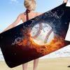 Baseball-Strandtuch, schnell trocknend, tragbar, Badetuch, Baseball-bedrucktes Strandtuch