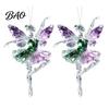 Backpack Bag Charms 2Pcs Glitter Ballet Girl Keychain, 2D Acrylic Hanging Pendant for Backpack, Sparkling Holiday Party Decorations Dancer Car