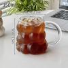 Korean Smile Glass Cup Cute Transparent Drinkware Stackable Transparent Bottle Breakfast Drinking Cups Coffee Utensil Couple Mug