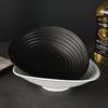 Creative Cloud Striped Ceramic Dinner Plate Western Tableware Irregular Soup Bowl Dinner Pasta Plate Home Cooking Plate Kitchen