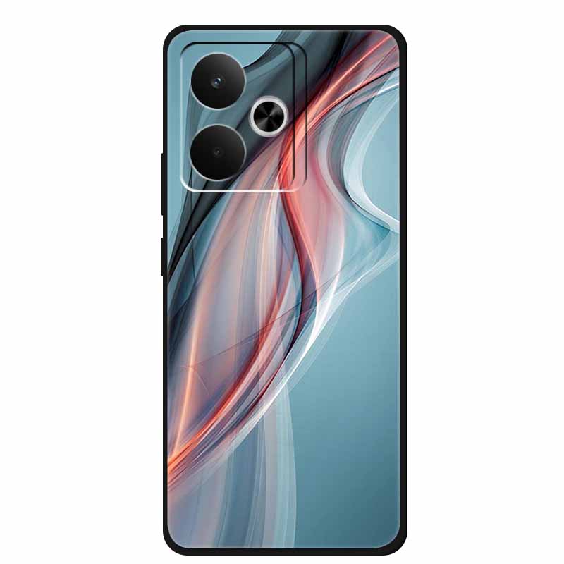 Phone Case For Realme GT 7T Case Flowers Soft Black Silicone Back Cover For Realme 14 5G 15 Pro GT7 Case Shockproof Coque Fundas