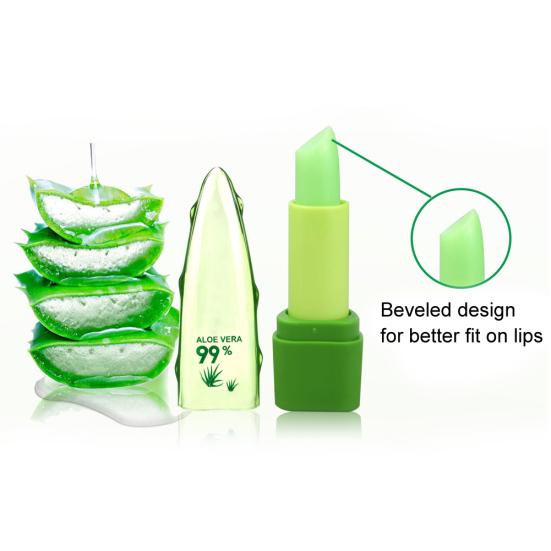 Aloe Vera Natural Moisturizer Lipstick Temperature Changed Color Lip Balm Makeup