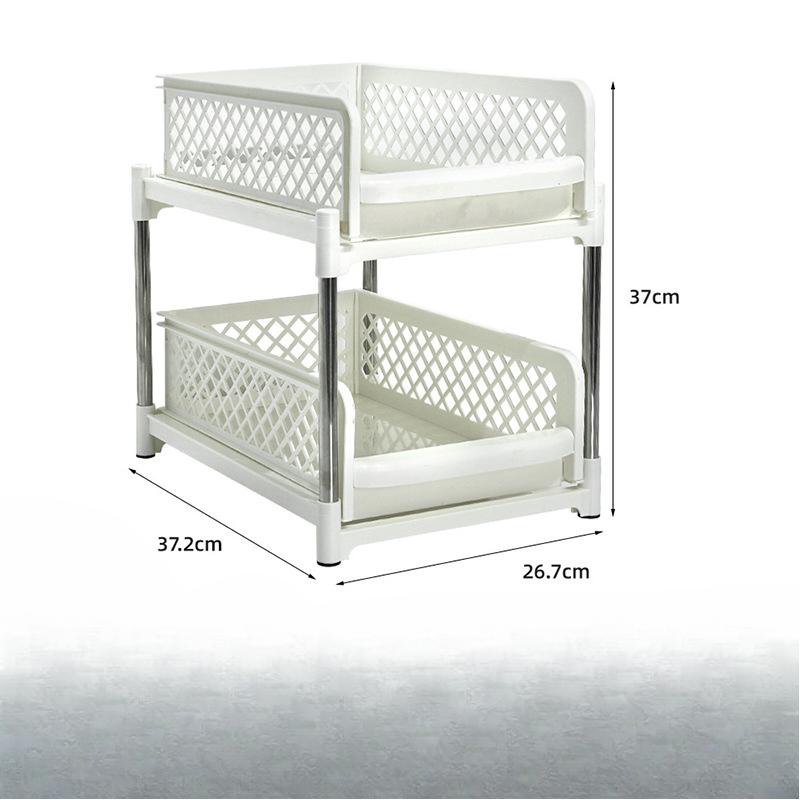 

Двухуровневый кухонный органайзер сетчатый органайзер для ящика под раковину с выдвижным ящиком полка для ванной комнаты или рабочего стола independent carton packaging