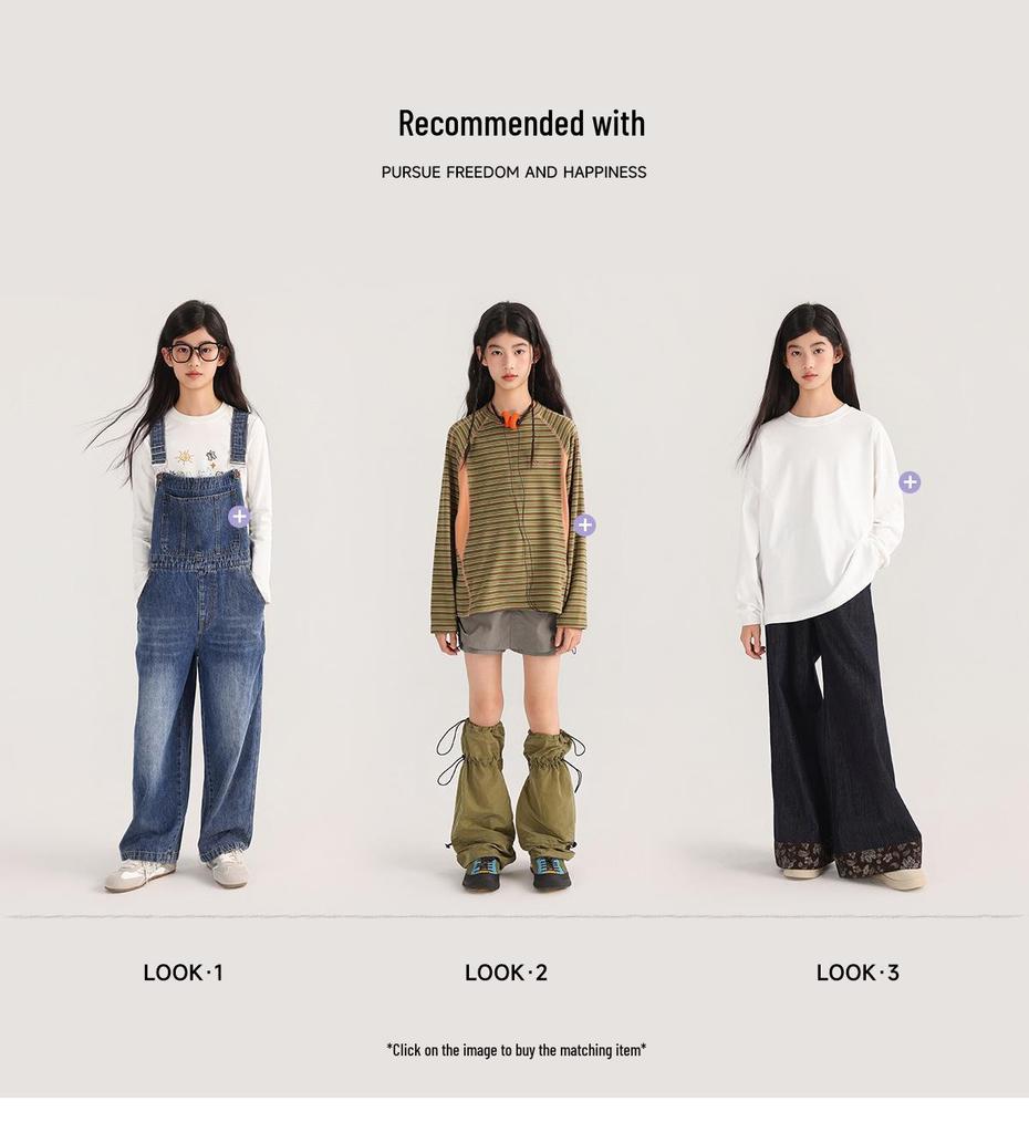 Atmungsaktiver Overall aus reiner Baumwolle von Tao Town für Mädchen – modisch und locker geschnitten, ideal für Schülerinnen der Mittelstufe, perfekt für Frühling und Herbst.