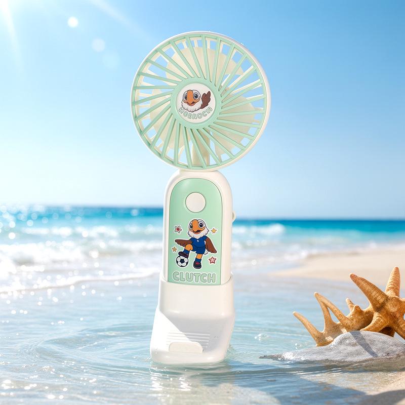 

Cute Cartoon USB Rechargeable Handheld Mini Fan with Stand - Portable Gift for Students Factory/Wholesale/Export/Cross-border