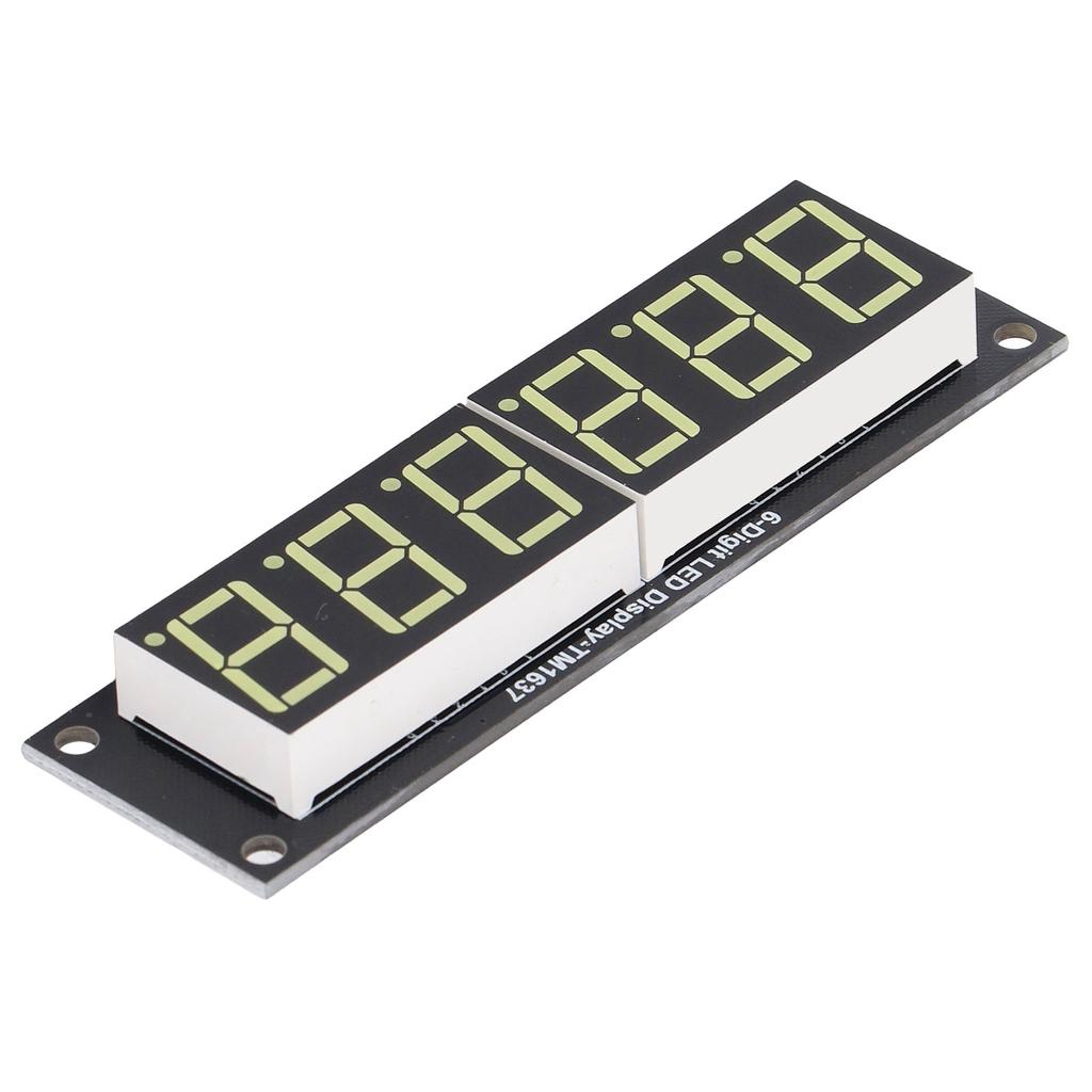 LED Display Digital Tube 6 Digit 7 Segment Decimal White Light Digital Display Module