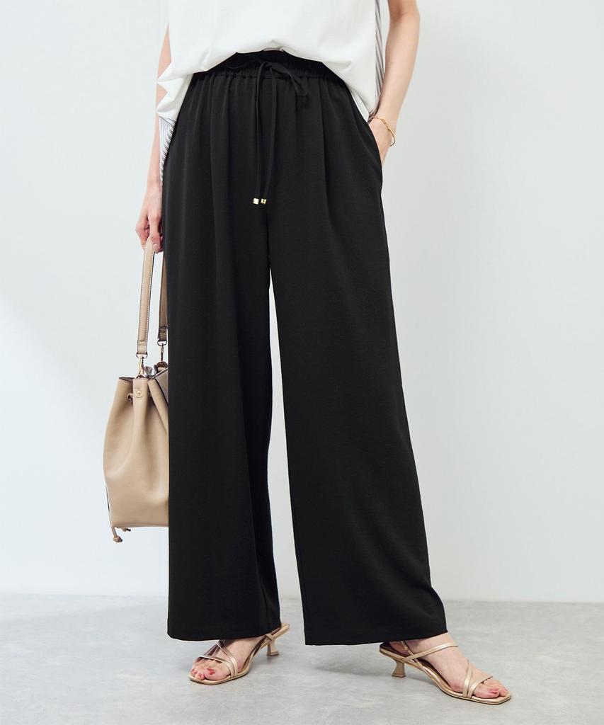 Rope Picnic Jog Easy Wide Pants GDS55030 Black Main Size 38 Set-Up Women's (01)