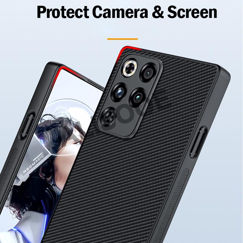 Für Nubia Red Magic 11 Pro Plus Hülle Luxus Faser Textur PU-Leder Schutz Rückseite Abdeckung Capa für RedMagic 11 Pro+ Funda