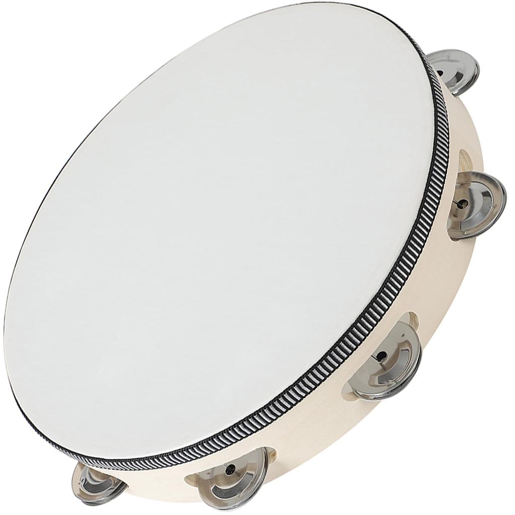 SHINENISM Portable Tambourine, Percussion Instrument, Birch (10-inch)
