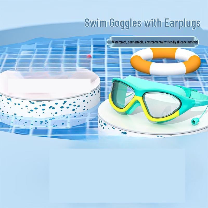 Yuzhan Kids  Large Frame Swim Goggles with Integrated Earplugs
