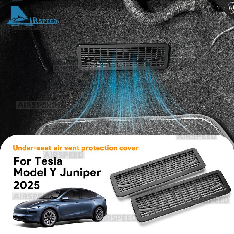 ABS Car Seat Outlet Protector Dust Mesh For Tesla Model Y Juniper Launch 2025- Model 3 Highland 2024-2017 Air Vent Under