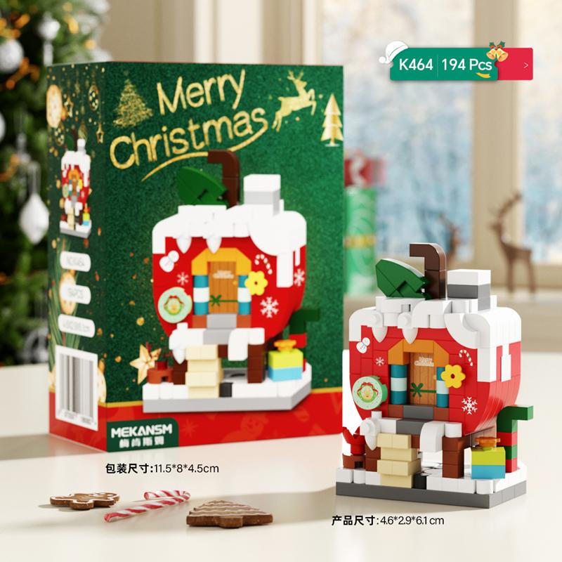 Christmas Gift Assembled Building Blocks Christmas Tree Santa Claus Cartoon Doll Children's Toys
