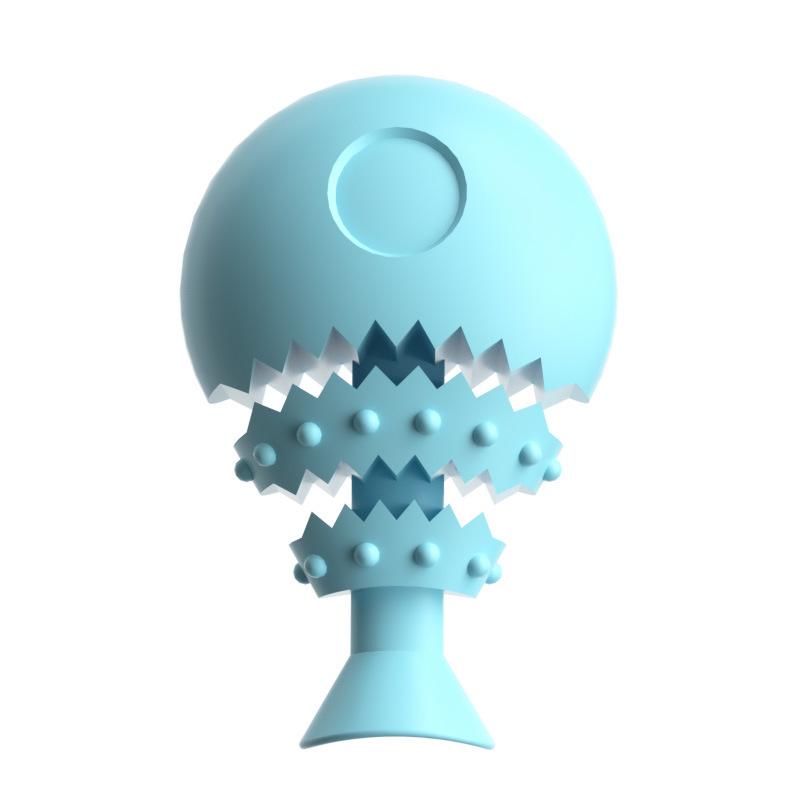 

New Pet Gnawing Toys, Durable Dog Toothbrush, Teeth Cleaning and Grinding Stick, Dog Toys, Pet Food Leakage Toys Medium синий