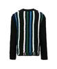 ADSB ANDERSSON BELL Unisex V-Neck Reverse Stripe Sweater Atb1350U(Black)