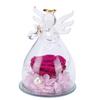 Eternal Flower in Glass Dome for Women Forever Real Preserved Rose for Valentine Anniversary Birthday Gift Purple