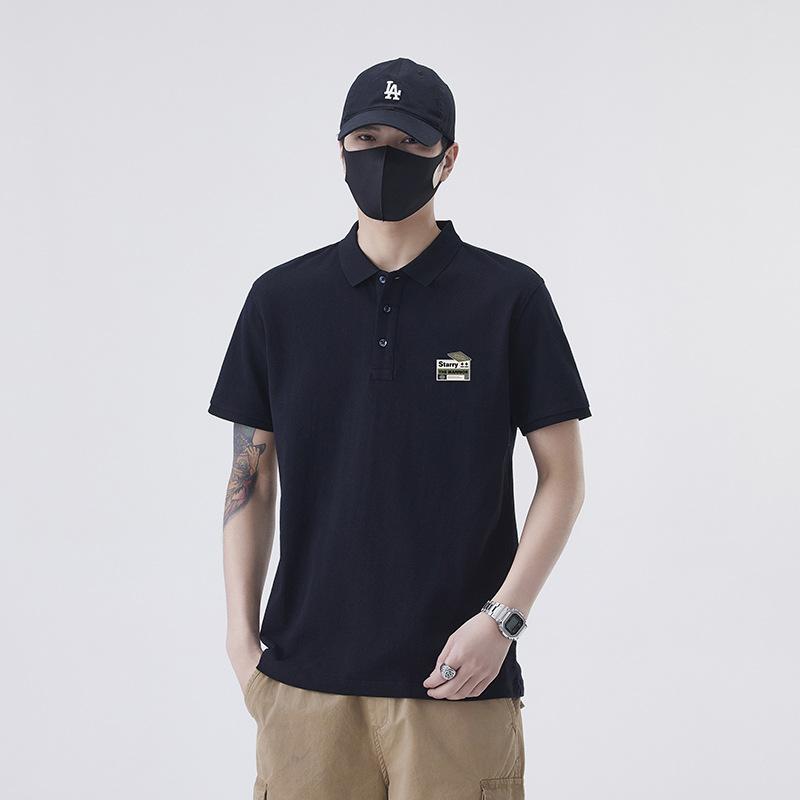 Latest Summer T-shirt Relaxed Fit Trendy Lapel Short-sleeved POLO Top T-shirt