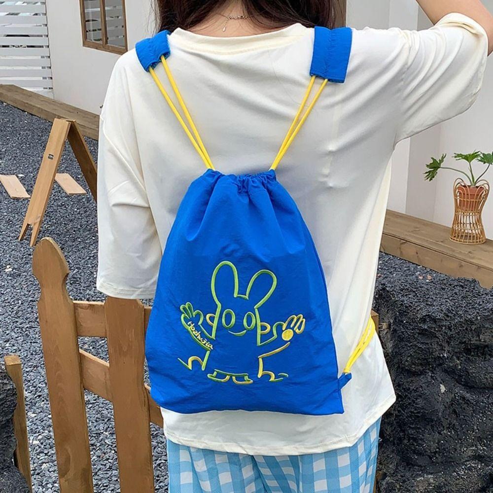 Lightweight Fitness Shoulder Bag Large Capacity Drawstring Fitness Bag  All-match