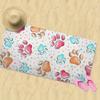 Soft & Quick-Dry Microfiber Beach Towel with Cute Cat Paw Design - Perfect for Pool Camping, Yoga & Travel Lightweight Machine