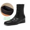 Krazing Pot Microfiber Winter Square Toe Modern Size 33 Boots Size 43 Metal Rivets Med Heels Zipper Women Ankle Boots