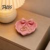 Small Item Storage Tray 3D Printed Bow Jewelry Tray, Heart Shape Ring Dish, Entryway Table Trays, Hair Tie Organizer Decorative Trinket for
