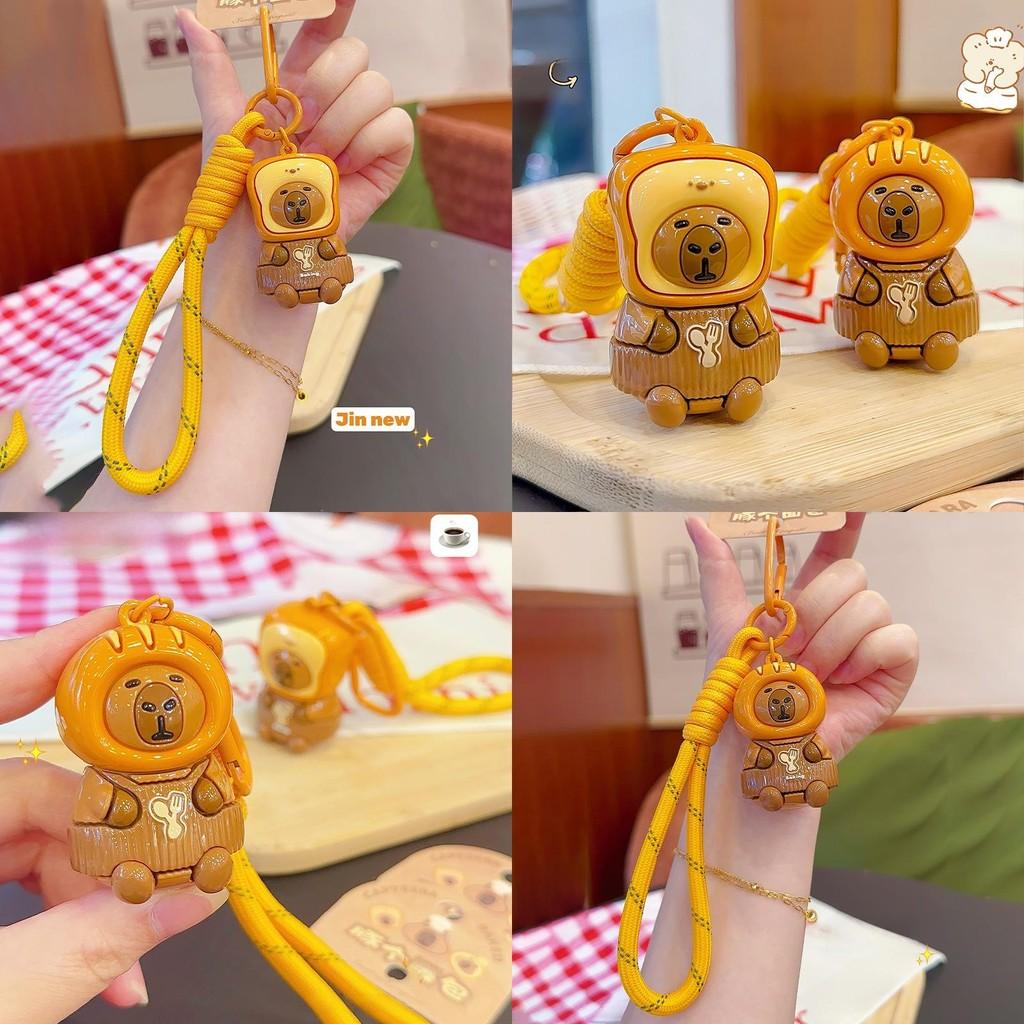 Baking Originality Jinnew Themed Capybara Toast Head Set Doll Pendant Keychain