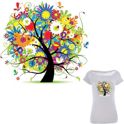 Ladies Digital Tree Patches For Girls Clothes Easy By Household Irons A-level Washable DIY T-shirts