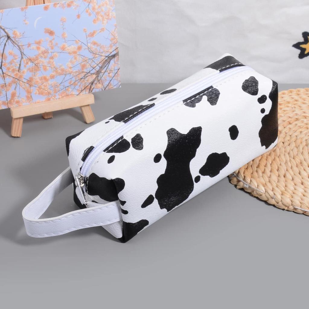 Leather Waterproof Pencil Case Zipper Portable Pencil Pouch Girl Stationery Organizer Student School Supplies Back To School