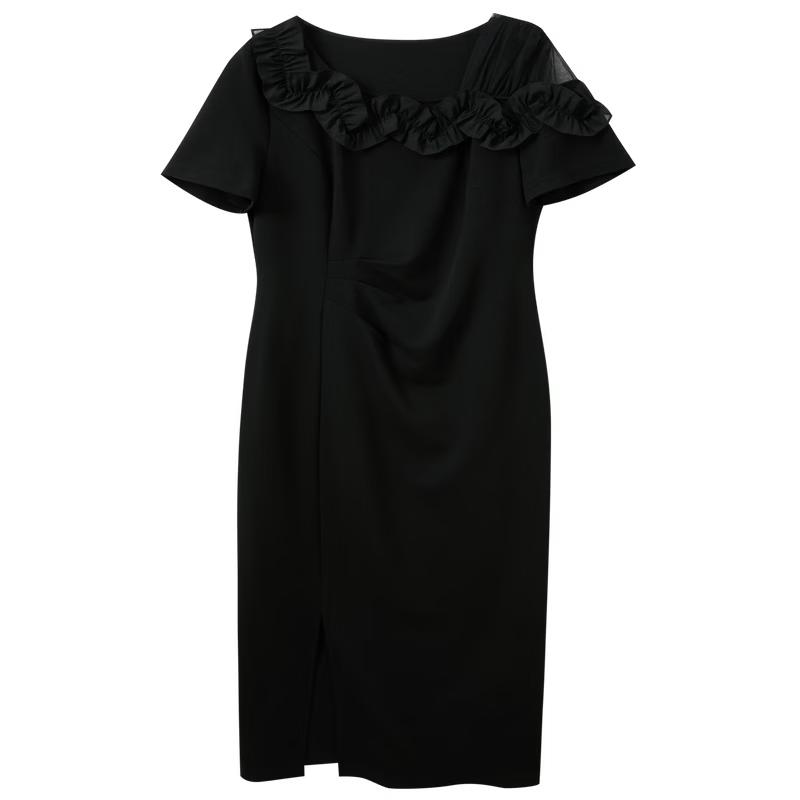 Sancai Plus Size Summer A-Line Little Black Dress L