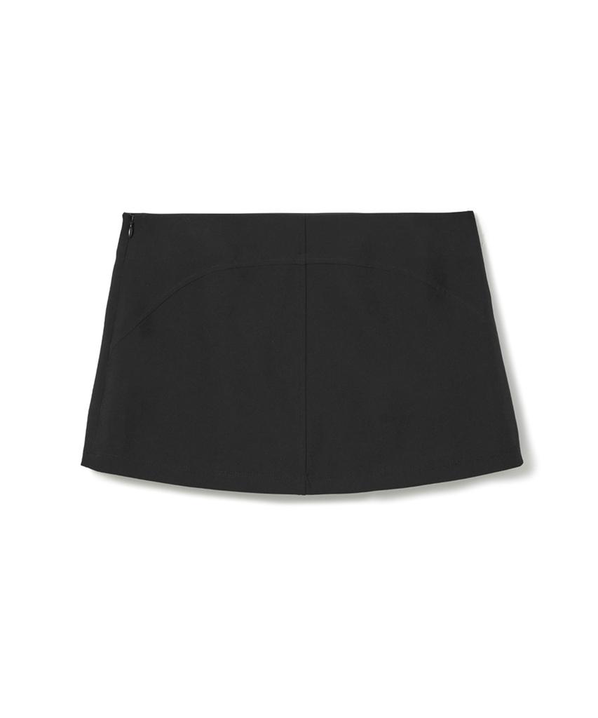 Sio Paneled Culotte Mini Skirt_Black