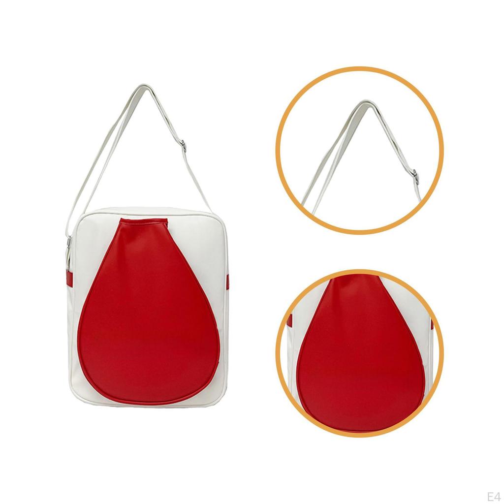 Badminton Bag Shoulder Backpack Handbag Crossbody PU Polyester Water with Spacious Interior And