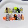 French Dark Duckbill Nail Art: Handmade Wearable Nails for European & American Styles