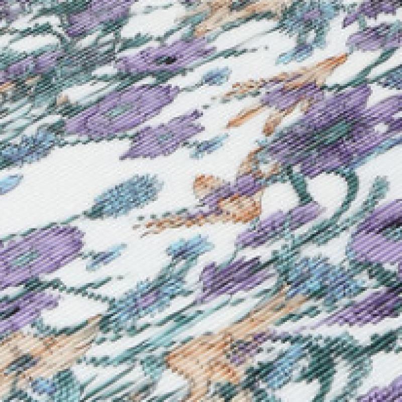 Daks Violet Flower Pleats Scarf Dcsc6e664v2