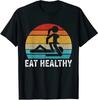 Eat Healthy Funny Gifts for Men Women Premium Tee T-Shirt, Size M - 3XL