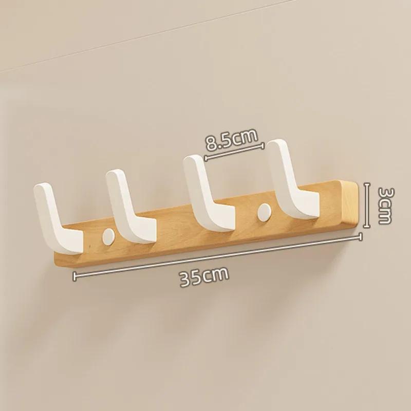 Solid Wood Wall Clothes Hanger Entrance Living Room Bedroom Cloakroom Wall Clothes Hanger Clothing Storage Organizer Home Decor