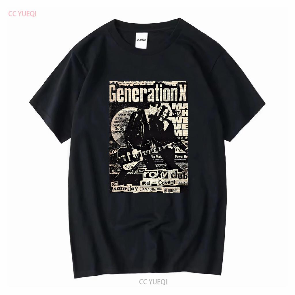 The generation x t shirt punk rock 70s TE5413 vintage Washed Slightly streetwear Versatile Unisex Comfortable Soft Stretched